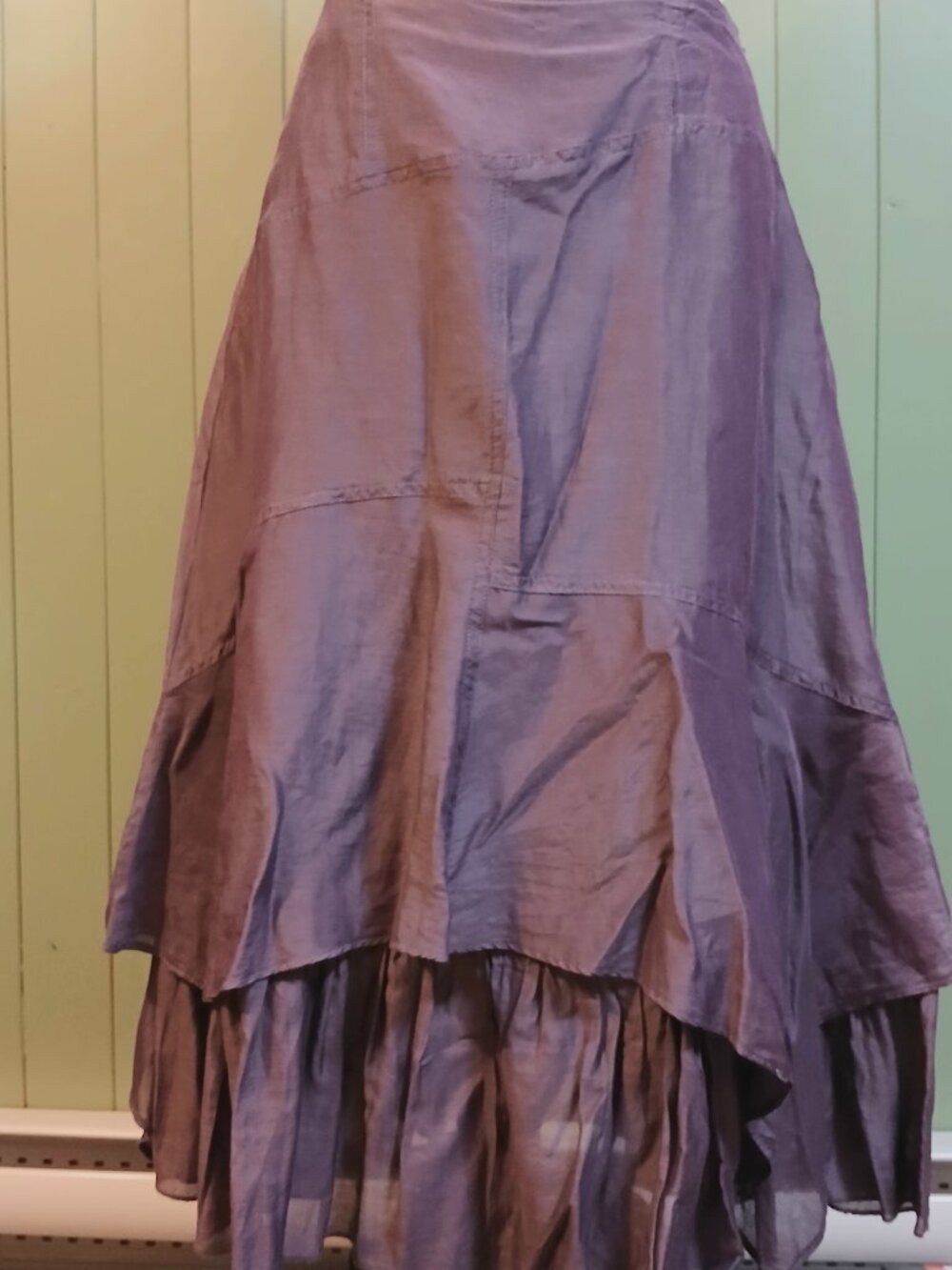 Cotton Silk Layered Skirt Boho Whimsigoth